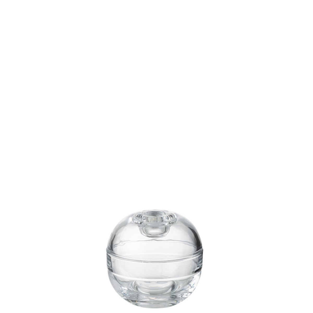 J-Line - Bougeoir Pot Verre Transparent