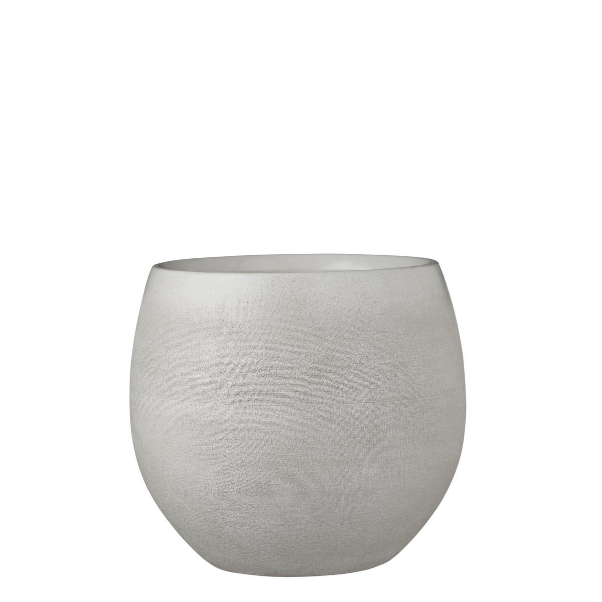 Mica Décorations - Pot de Fleur Douro - H23 x Ø26 cm - Terre Cuite - Blanc Cassé