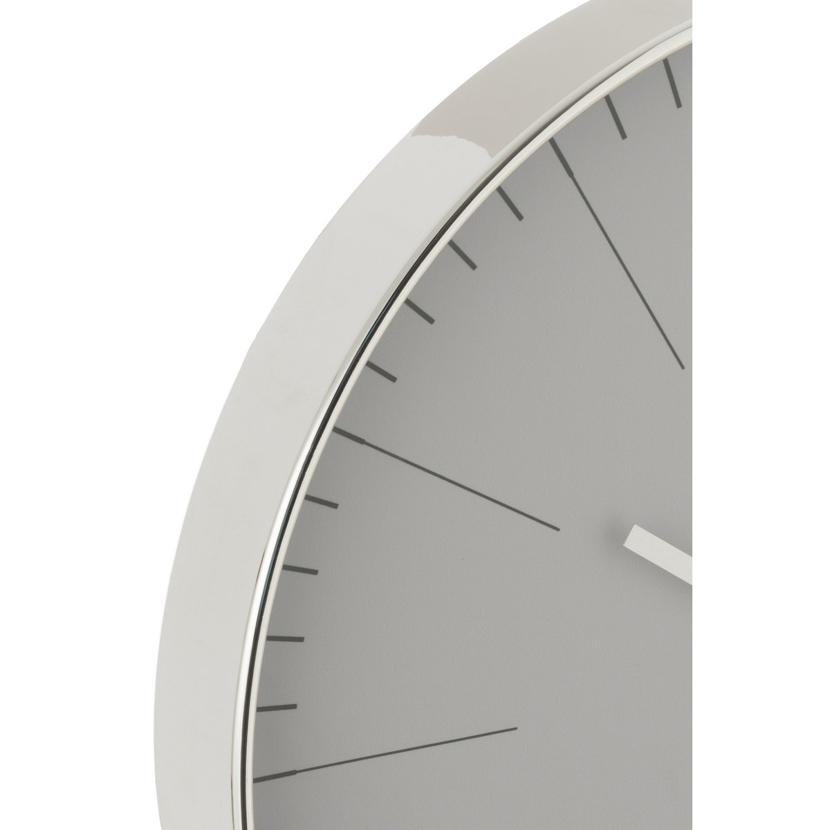 J-Line - Horloge Silvester - Plastique - Argent - Ø39cm