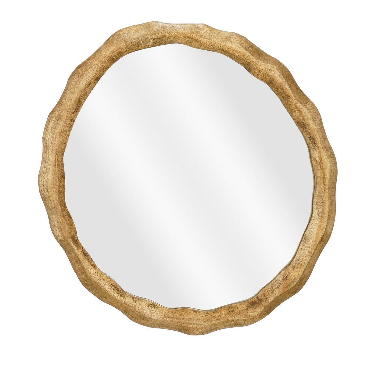 Mica Decorations - Nick Wandspiegel - L36 x B2 x H38 cm - FSC 100% - Mangohout - Donkerbruin