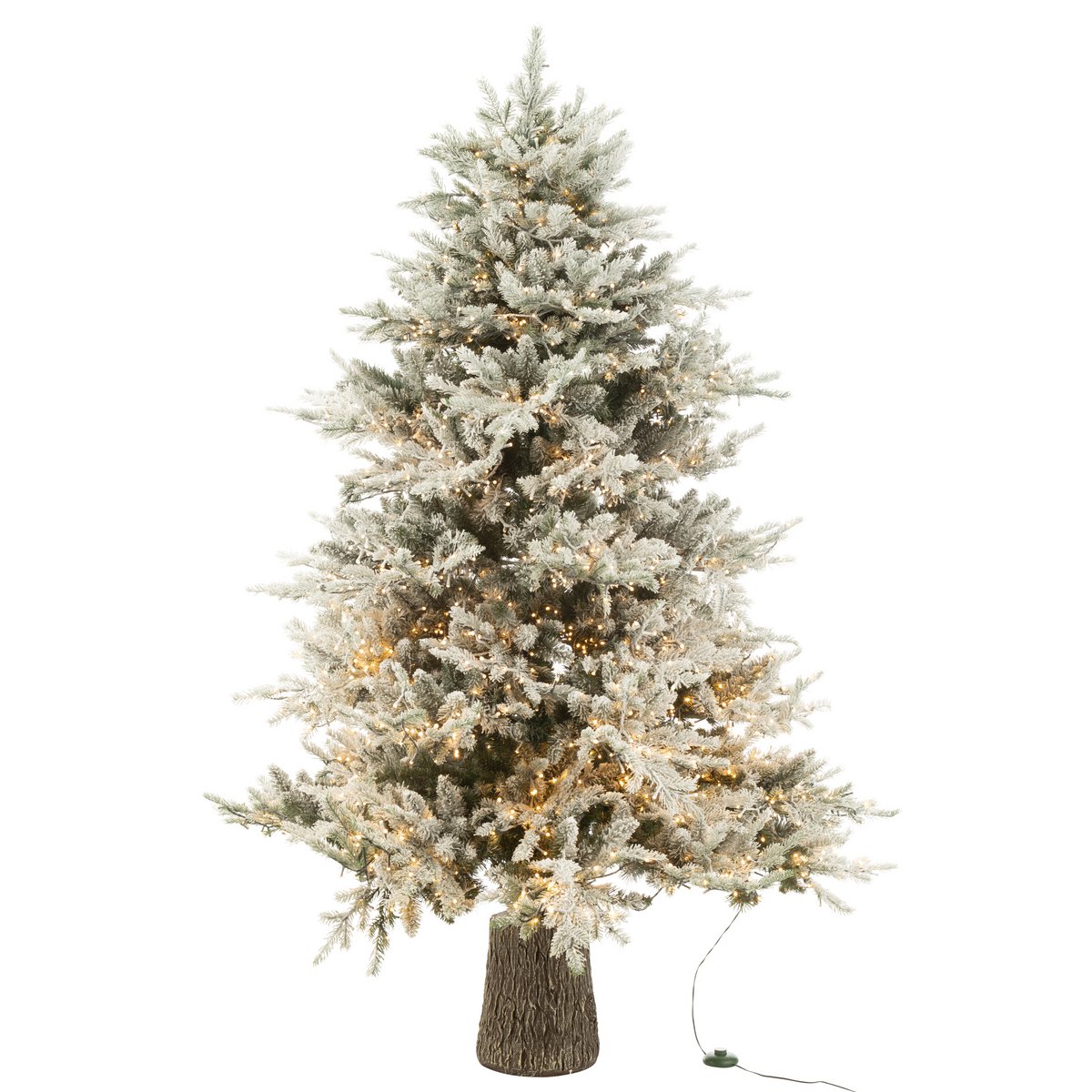 J-Line - Weihnachtsbaum+Schnee 3000LED Lichter Kunststoff Weiß