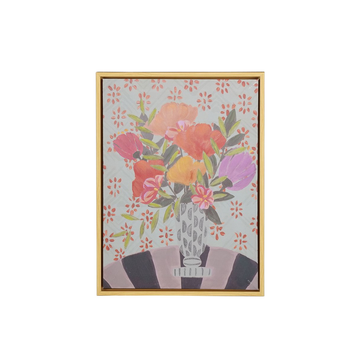 Mica Decorations - Floria Muurdecoratie - L30 x H40 cm - Canvas - Meerkleurig