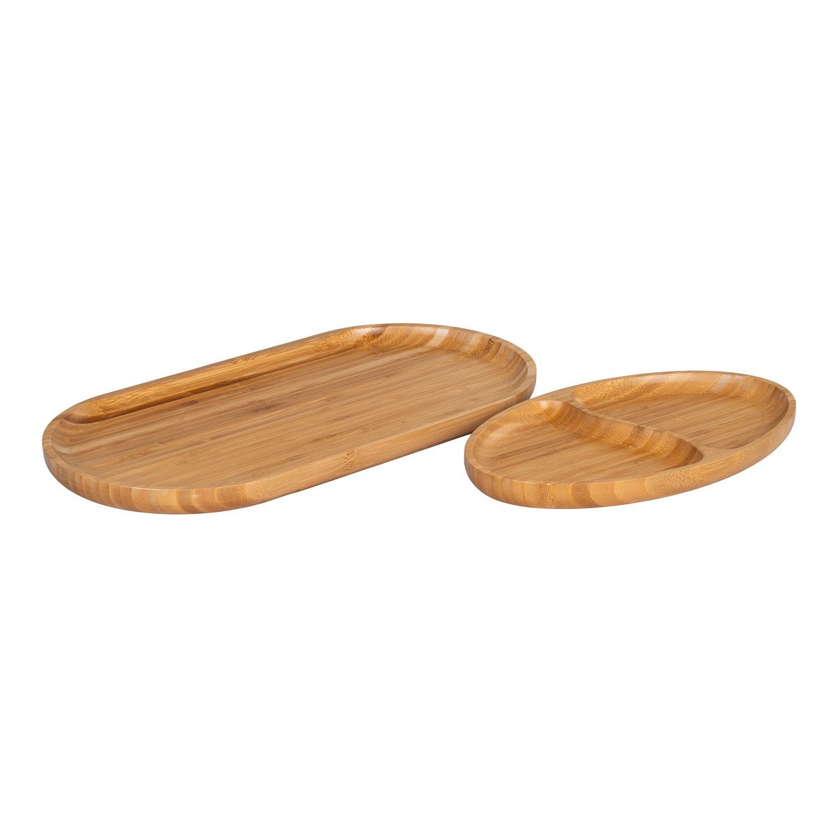 House Nordic - Plateau de service Chefalu - Plateau de service, bambou, naturel, lot de 2