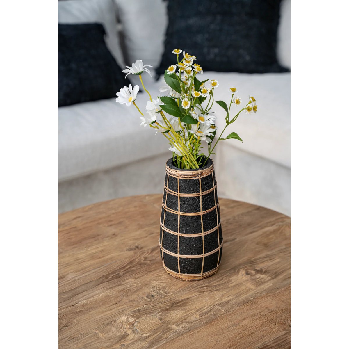 Bazar Bizar - Vase 'Cutie' (Schwarz Natur, L)