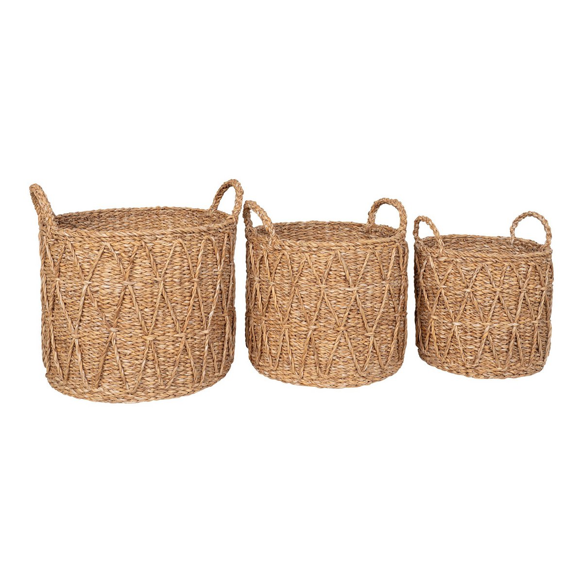 House Nordic - Krabi Basket - Panier, jonc de mer, naturel, lot de 3