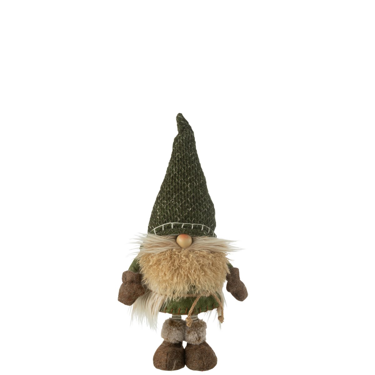 J-Line - Dekorative Weihnachtsfigur 'Gnome' (Grün, Größe L)