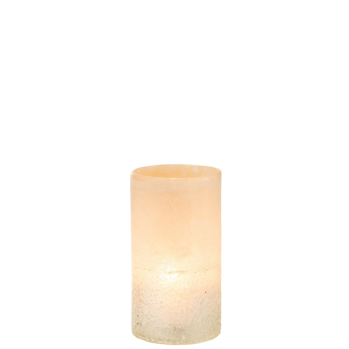 J-Line - Vase Zylinder - Glas - Beige - Klein