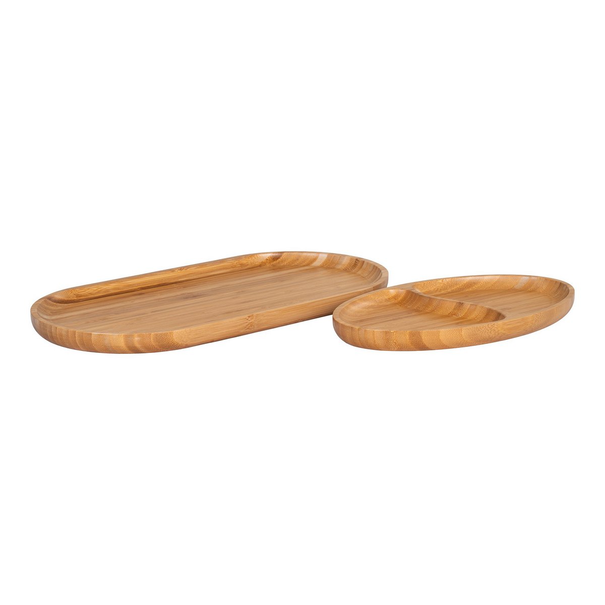 House Nordic - Plateau de service Chefalu - Plateau de service, bambou, naturel, lot de 2