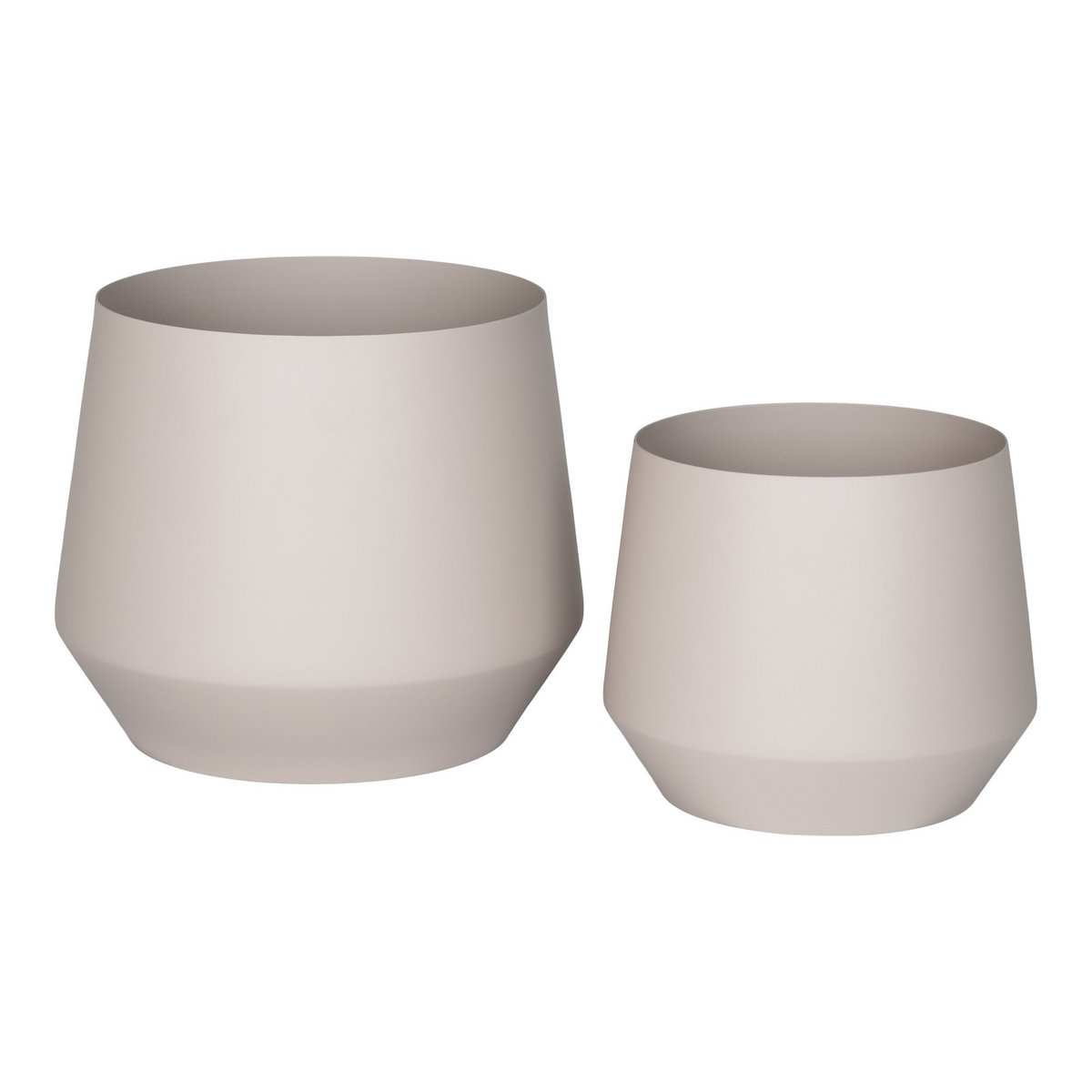 House Nordic - Trofa Flower Pot - Pot de fleurs, acier, sable, lot de 2