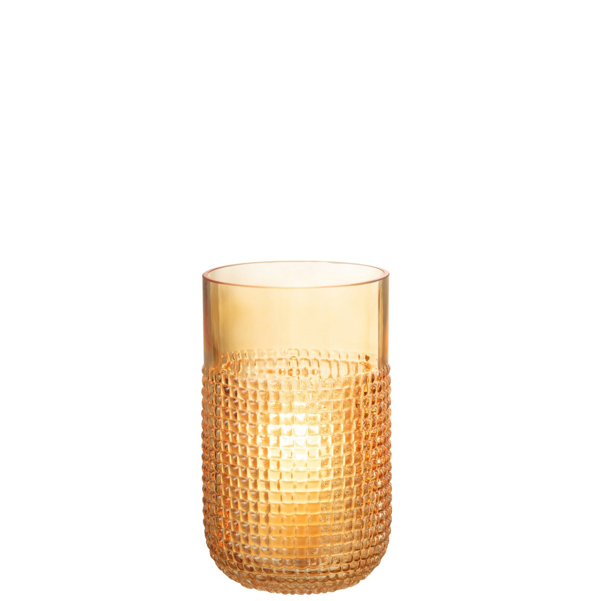 J-Line - Vasenmuster - Glas - Orange - Klein