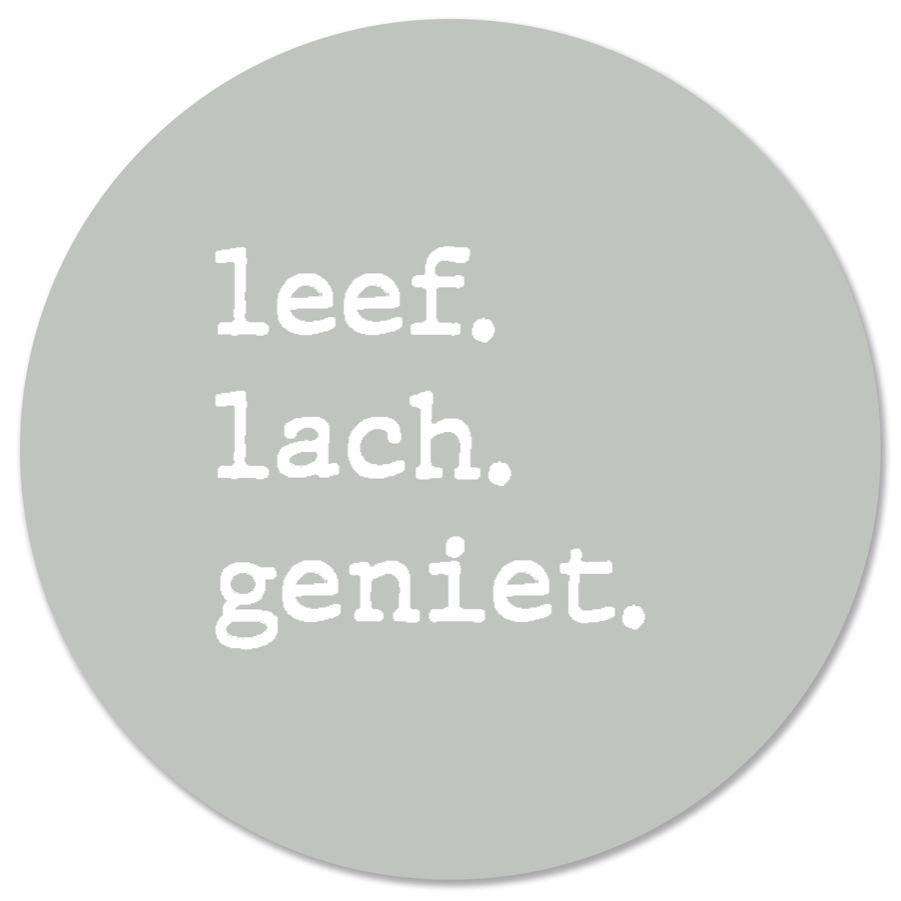 Label2X – Wandkreis, leben, lachen, genießen, grün