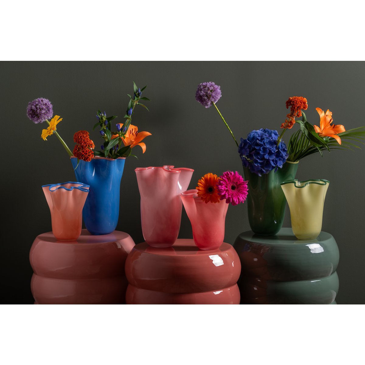 Present Time – Vase Rüschen groß – PT4160GR