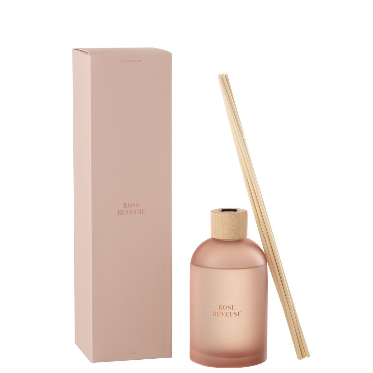 J-Line - Huile parfumée + Sticks - Accords Essentiels - Rose Rêveuse - Rose