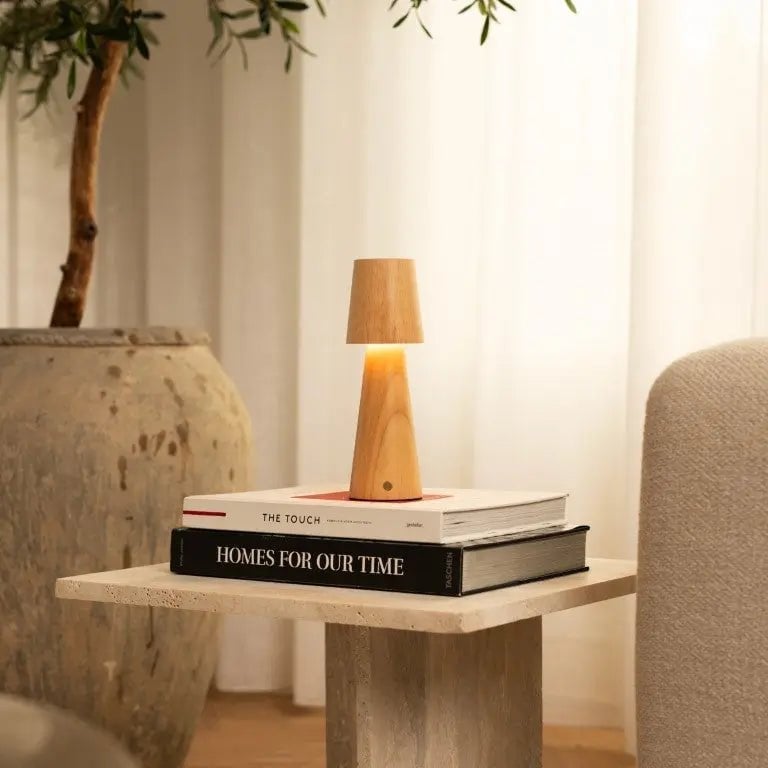 Tavellio-Amsterdam - Lucas oplaadbare tafellamp – draadloos, dimbaar en opladen via USB-C