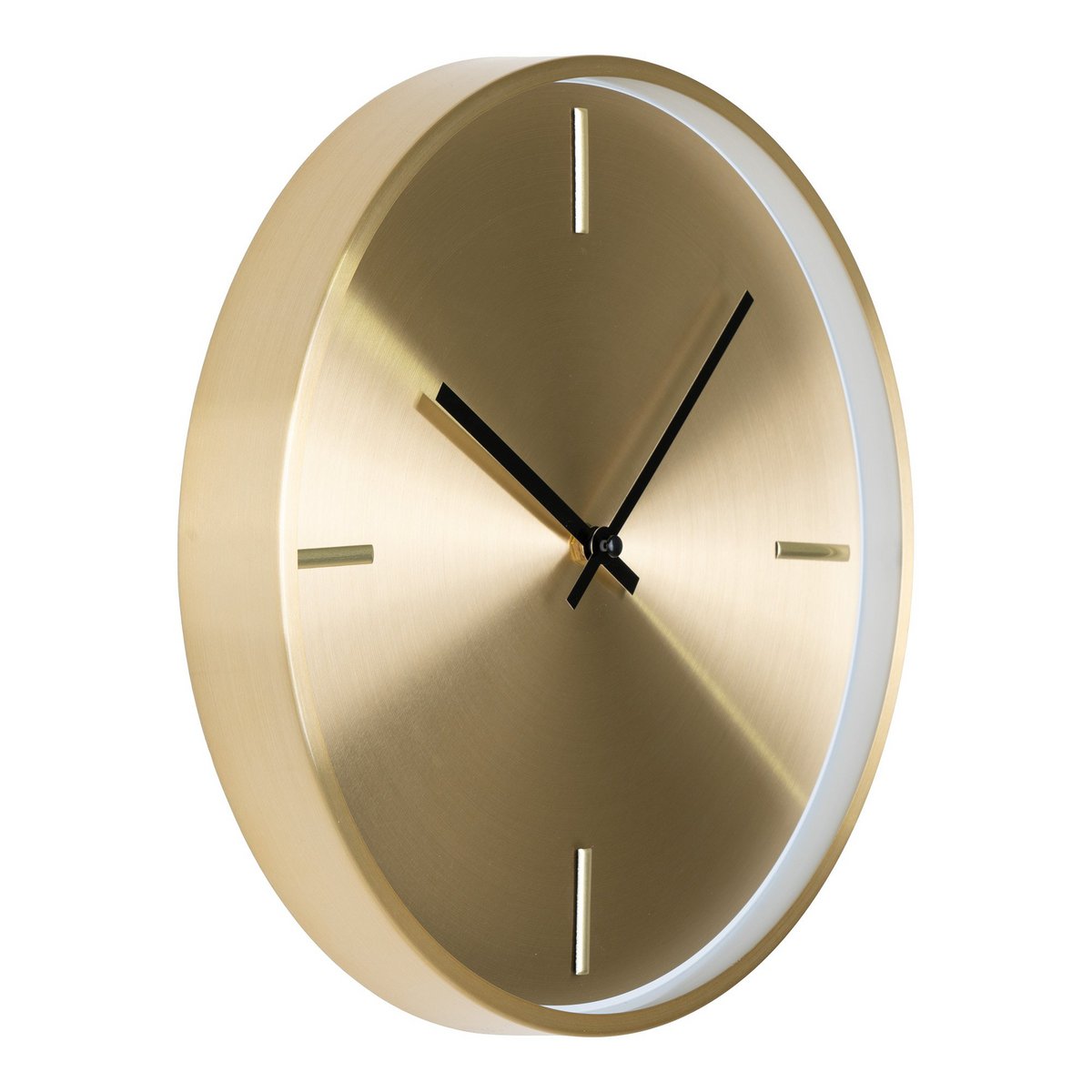 House Nordic - Istanbul Wall Clock - Wanduhr, Aluminium, Gold, geräuschloses Uhrwerk, rund, ø30