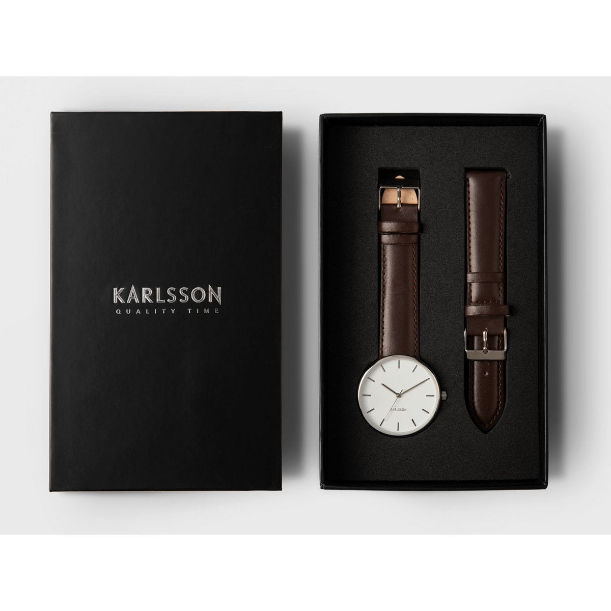 Karlsson - Horloge Minimaal staal - KA5904WH