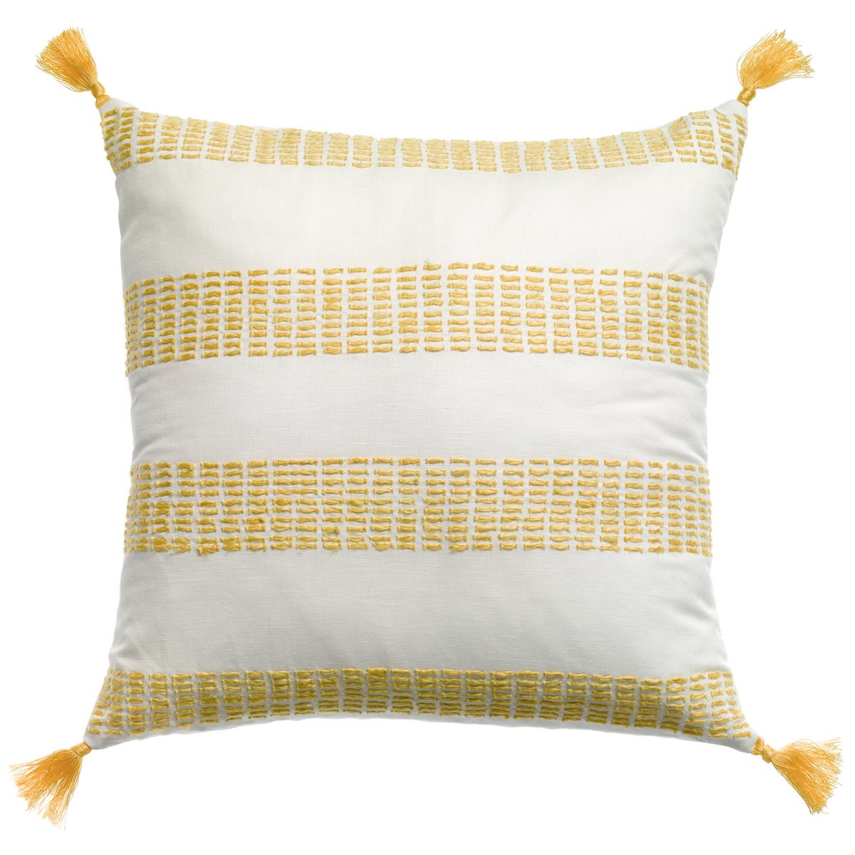 VIVARAISE - Coussin rayures Diana Mimosa 45 x 45