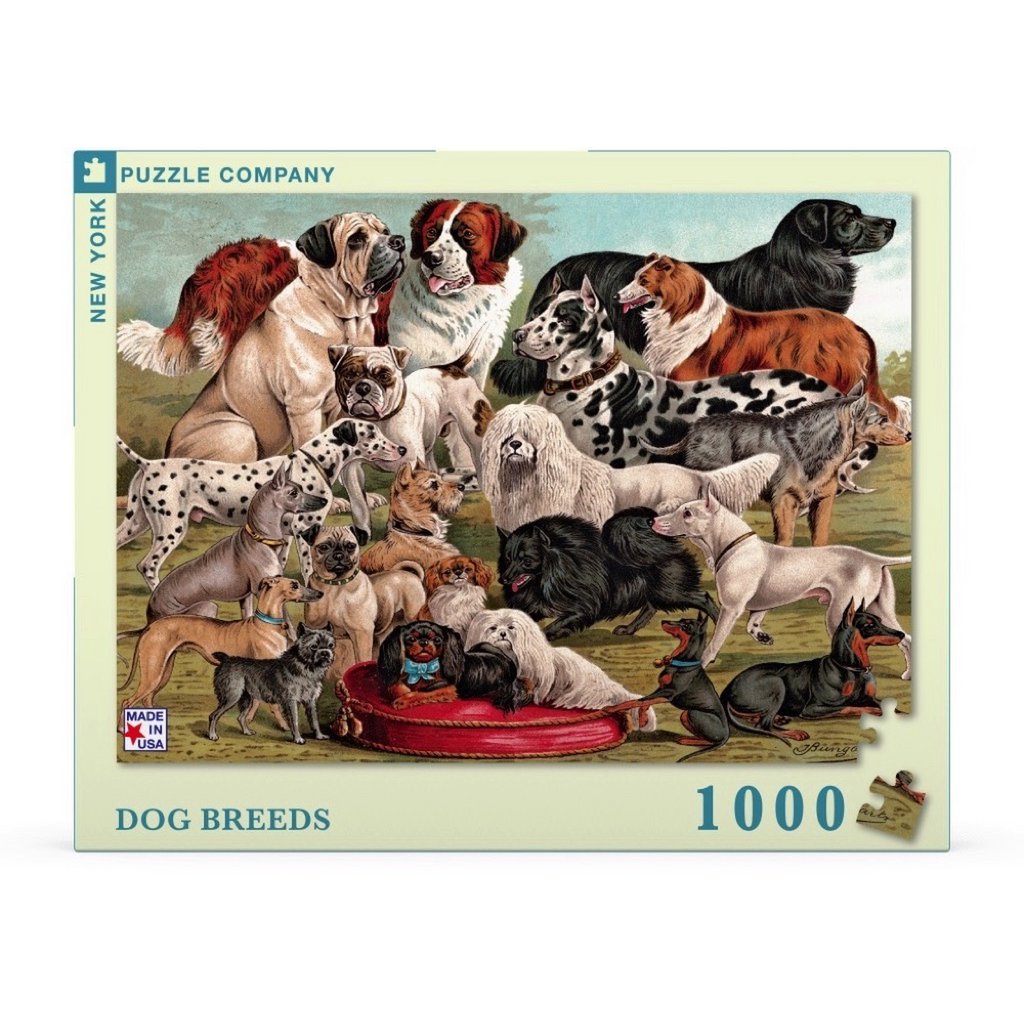 New York Puzzle Company - Puzzle 'Races de chiens' (1000 pièces)