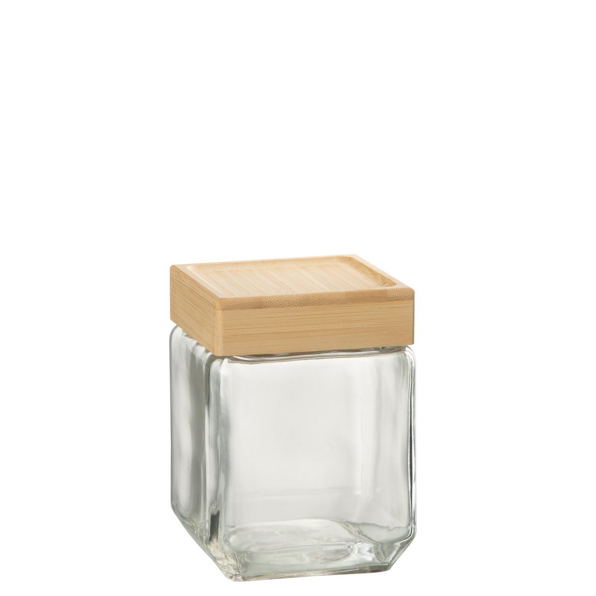 J-Line - Jar In Glass Brad Glass/Bamboo Transparent/Natur Medium