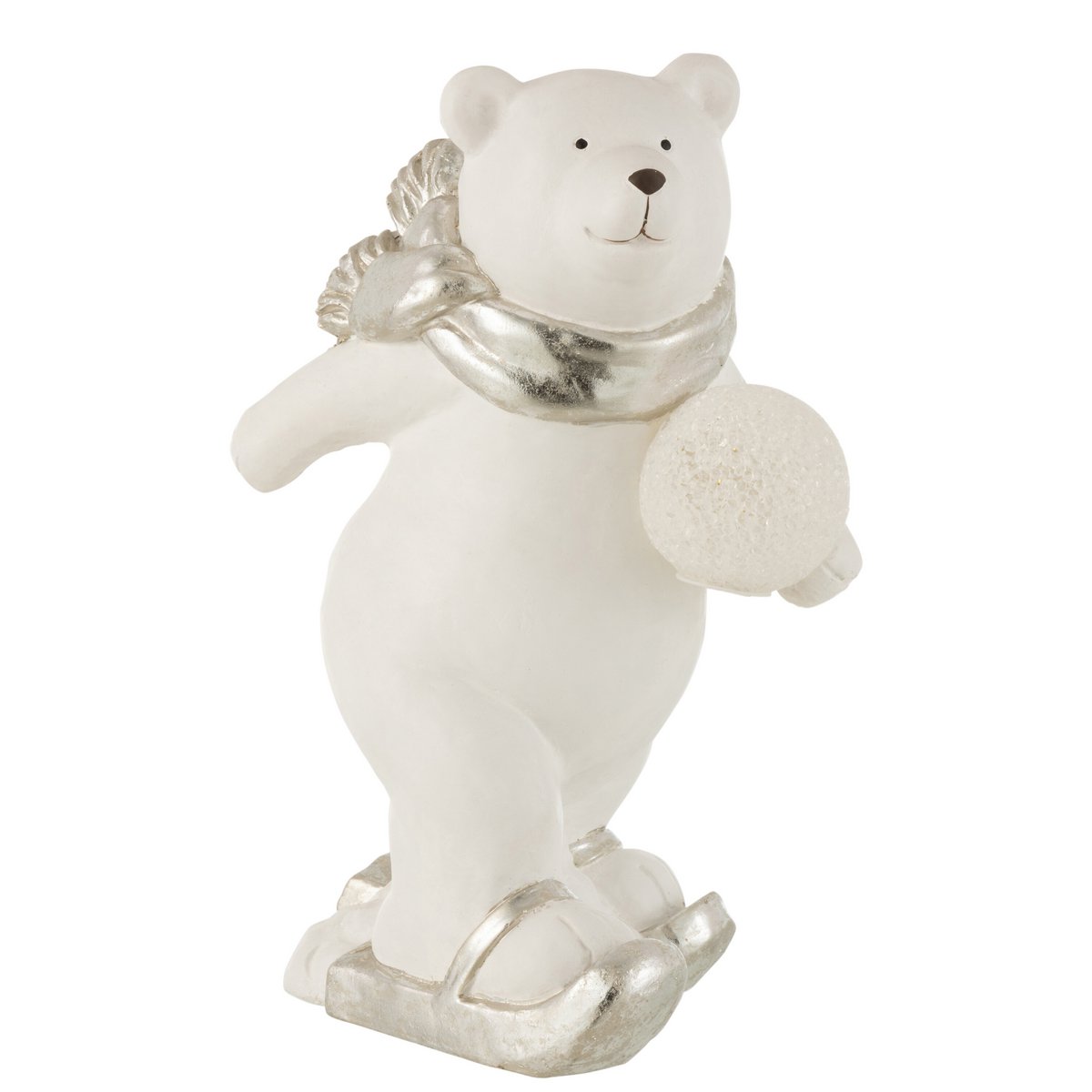 J-Line - Polar Bear LED Standing Poly Weiß/Silber Groß