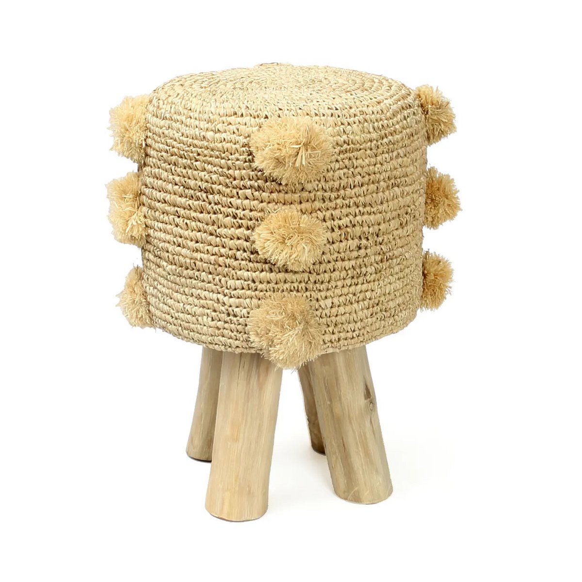 Bazar Bizar - Bladen 'Raffia Pom Pom' (Naturel)