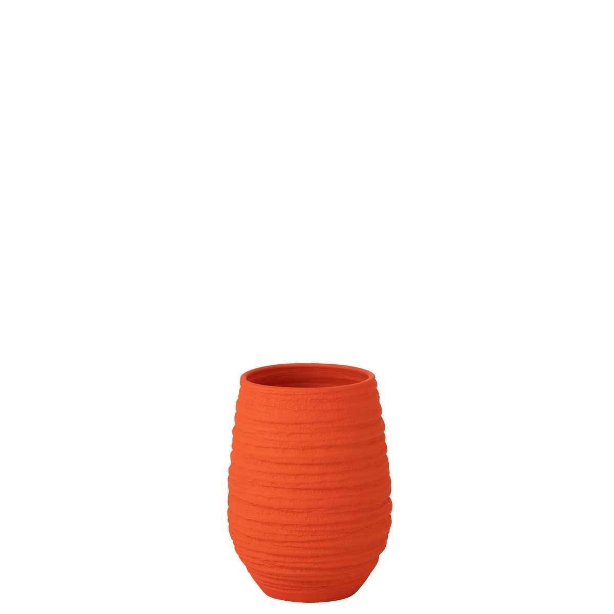 J-Line - Vase Fiesta Céramique Orange Moyen