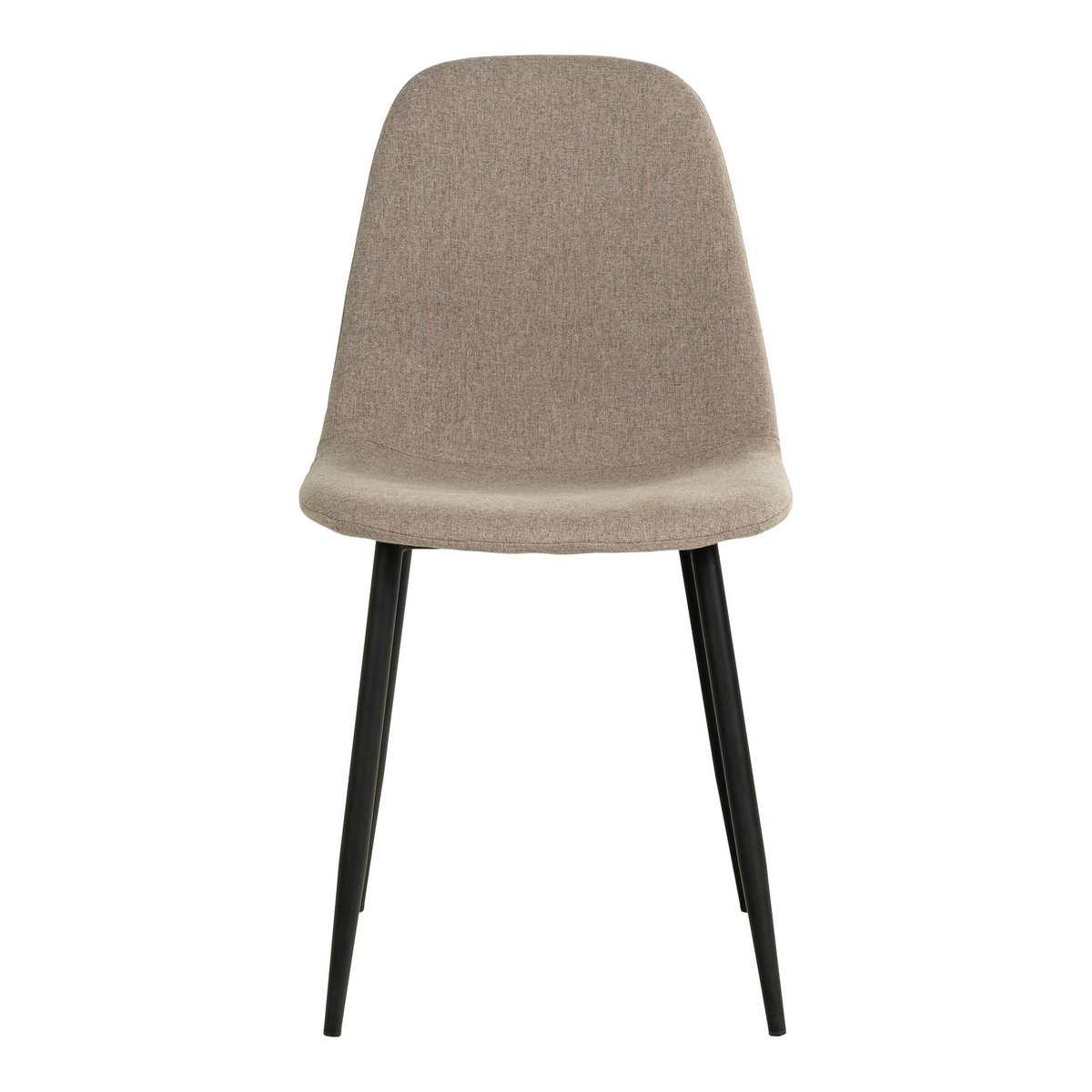 House Nordic - Stockholm Dining Chair - Chaise de salle à manger, pierre avec pieds noirs, HN1231 - lot de 2