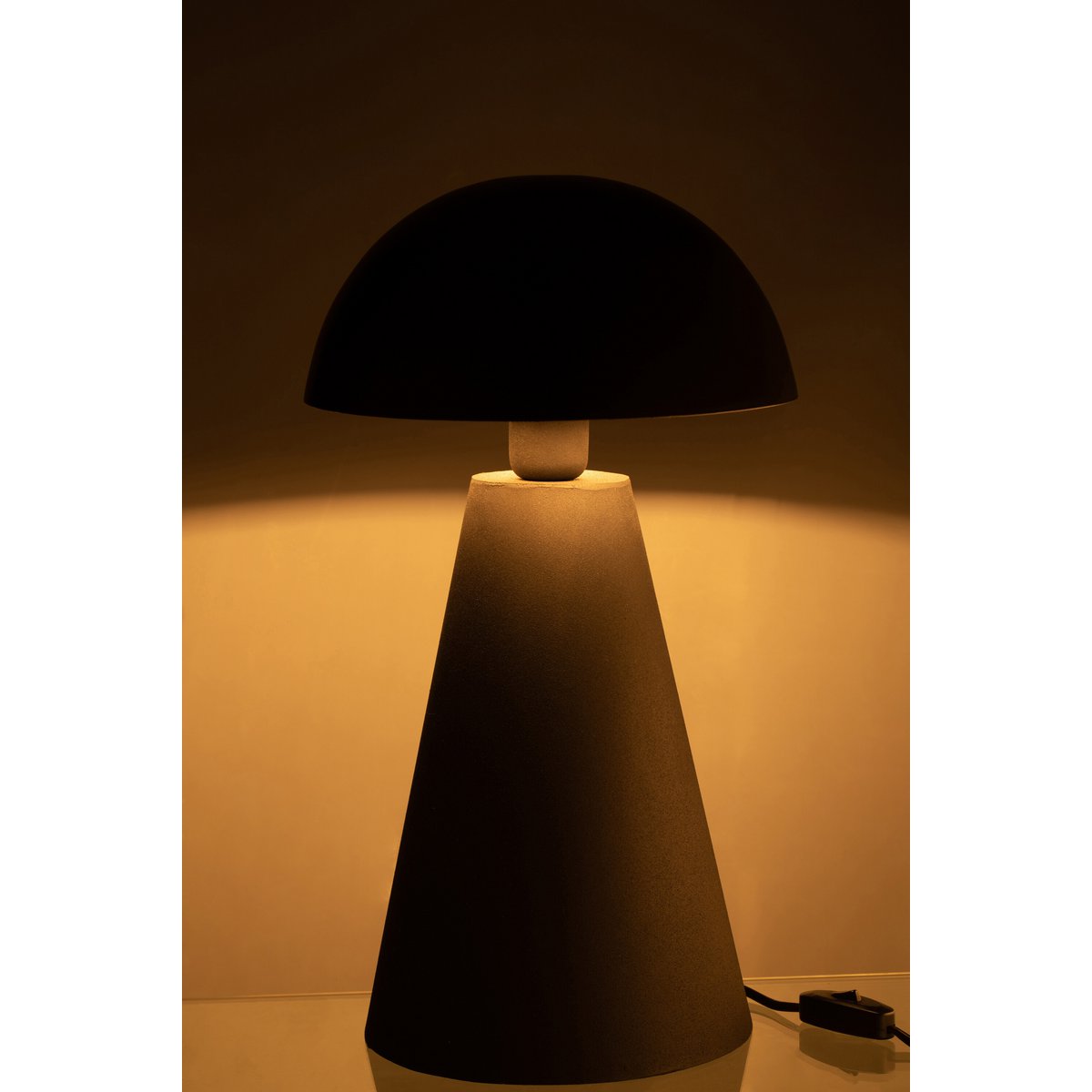 J-Line - Lampe de table 'Champignon' (Noir)