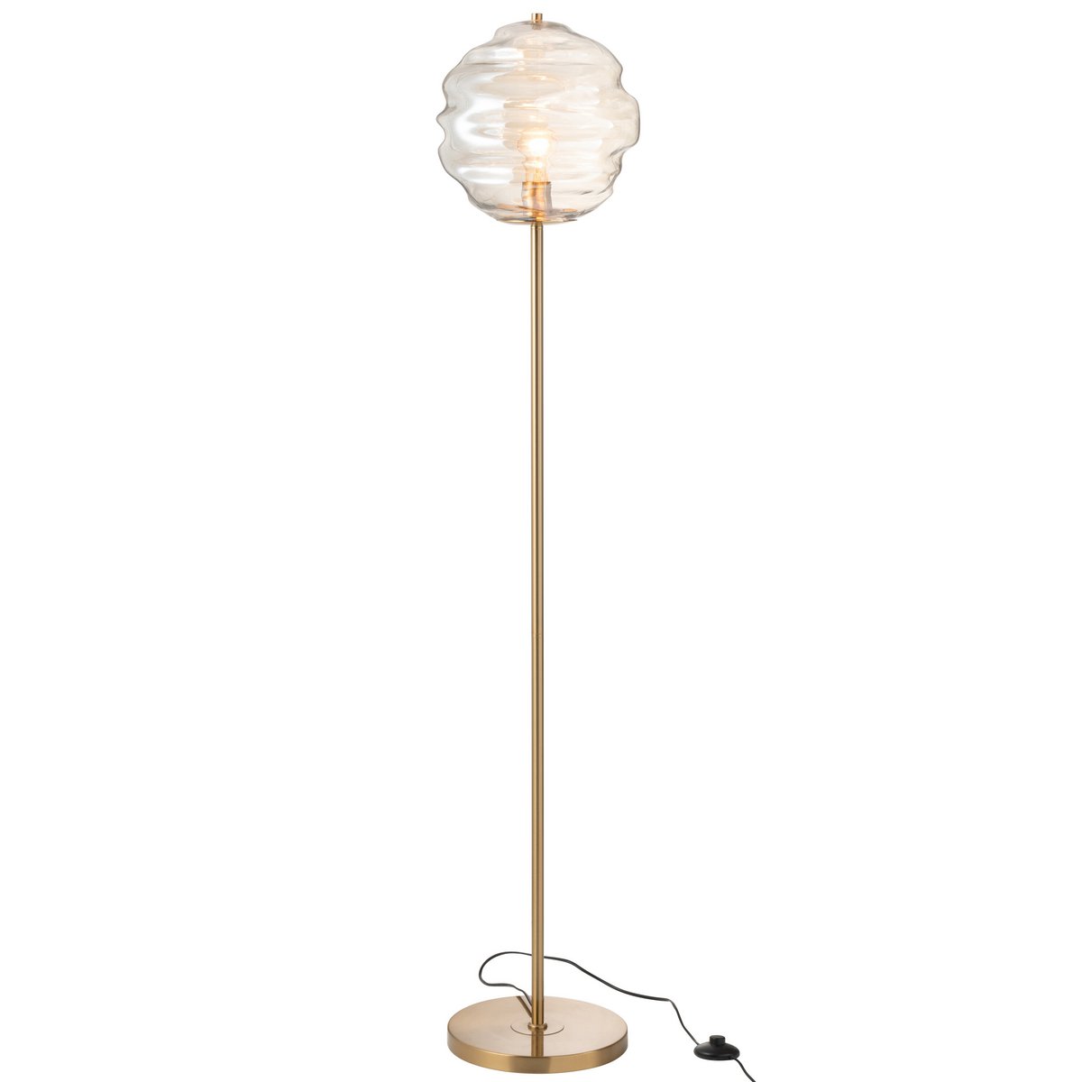 J-Line - Lampadaire Verre Clair Cognac