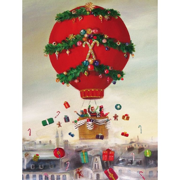 New York Puzzle Company - Puzzel 'Christmas Balloon Ride' (500 stukjes)