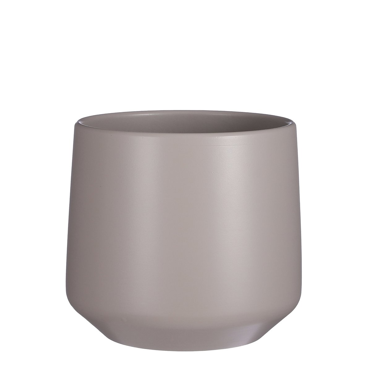 Mica Décorations - Pot de Fleur Ambre - H26 x Ø28 cm - Mat - Taupe