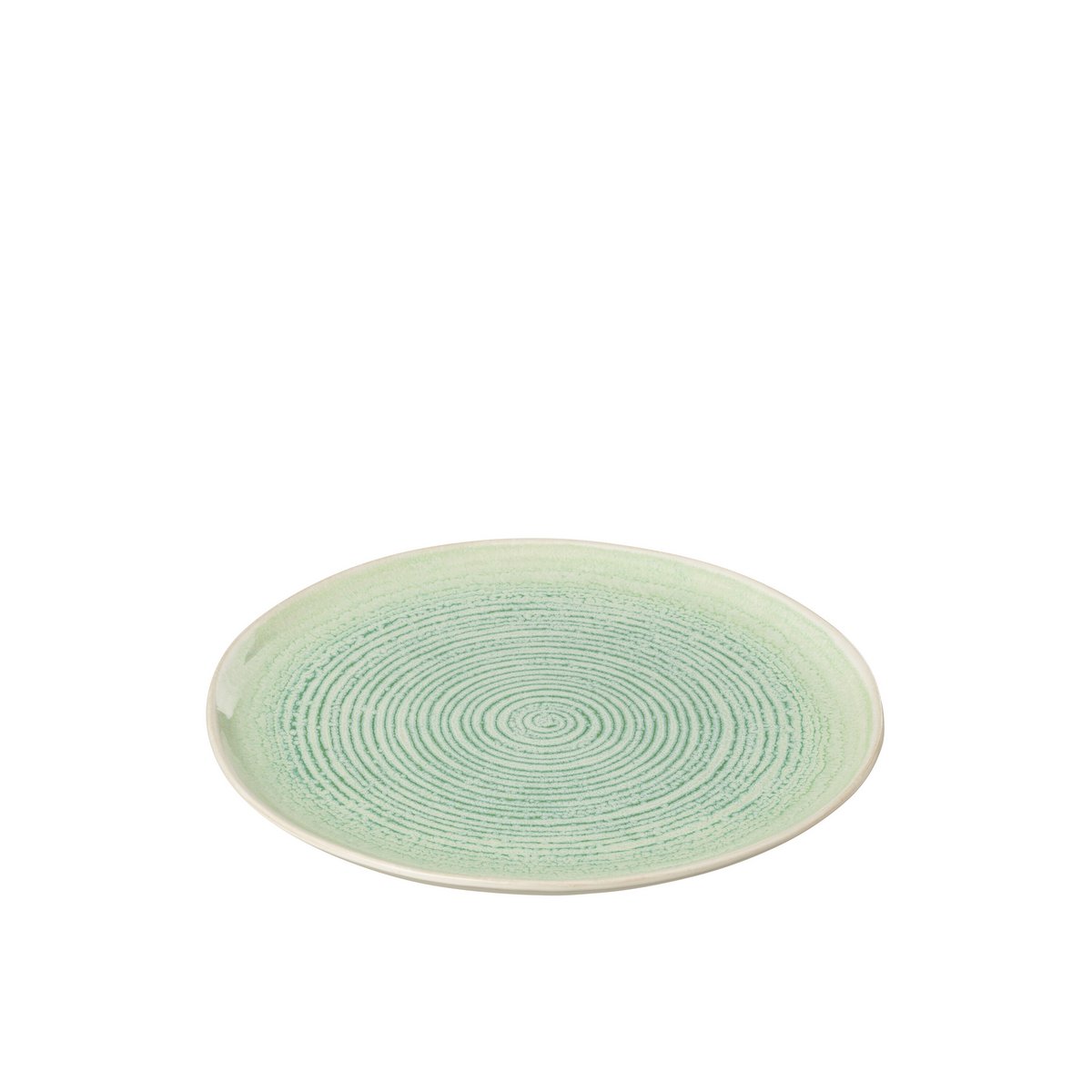 J-Line - Assiette Lara - Porcelaine - Vert - Petit