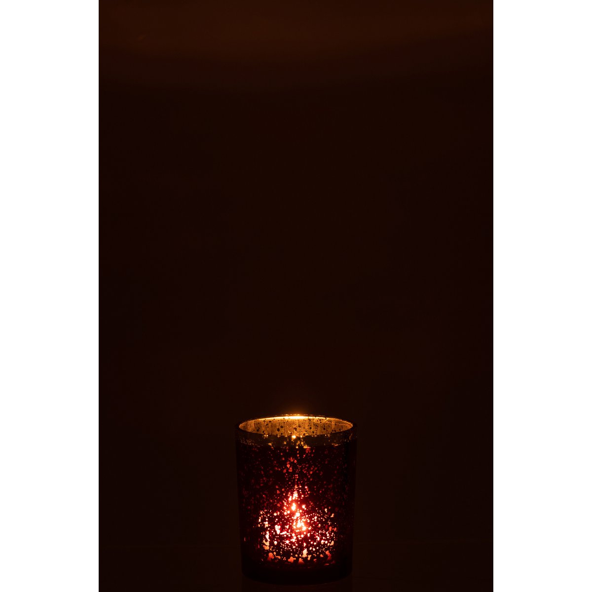 J-Line - Lantern Edge - Verre - Rouge/Or - Moyen