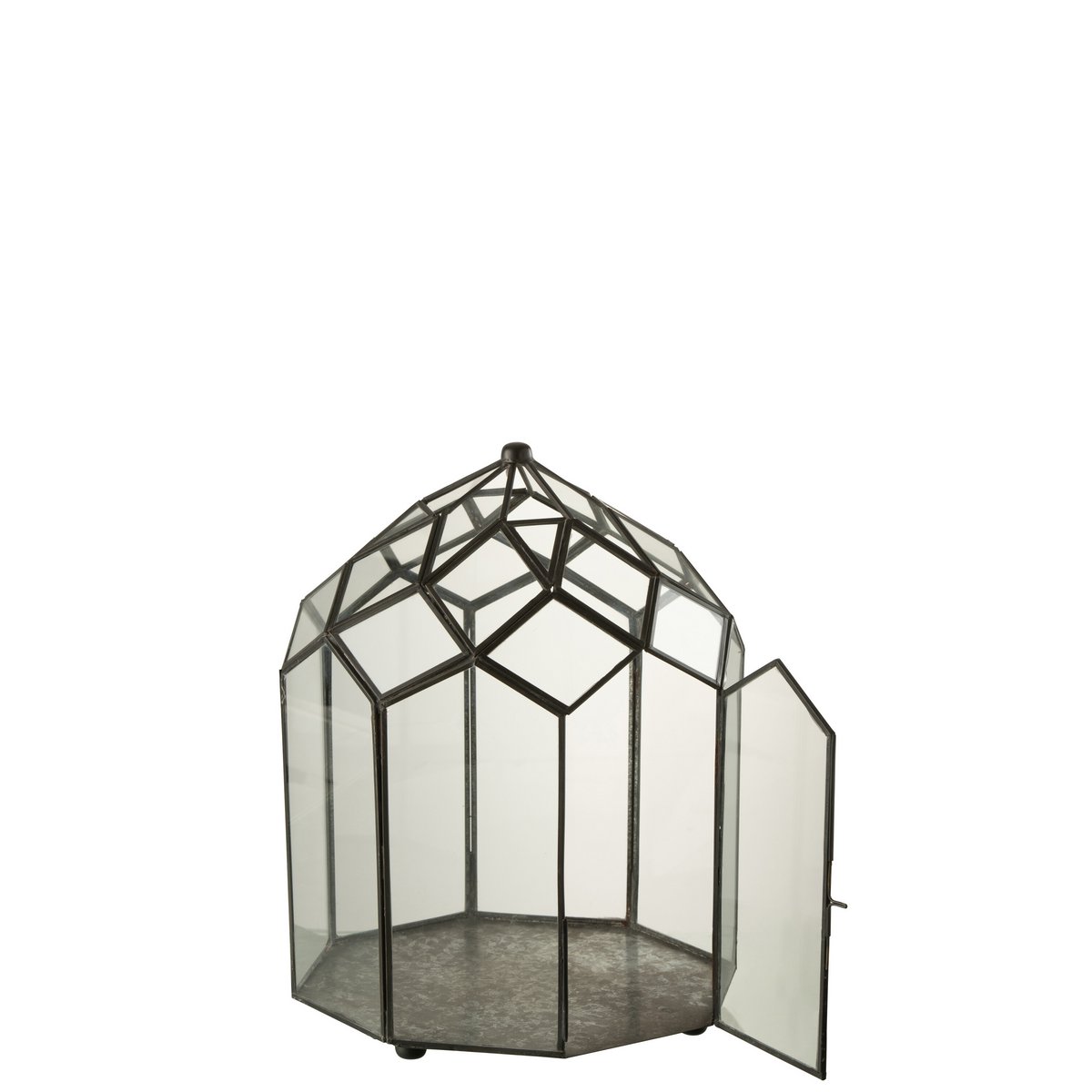 J-Line - Terrarium Glas/Metall Schwarz Medium