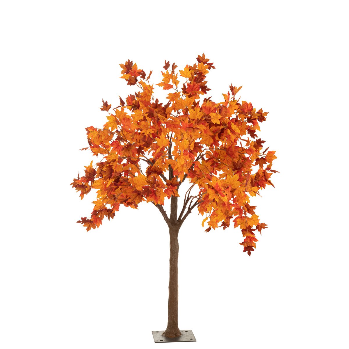 J-Line - Arbre Feuilles d'Automne Acier Marron/Orange