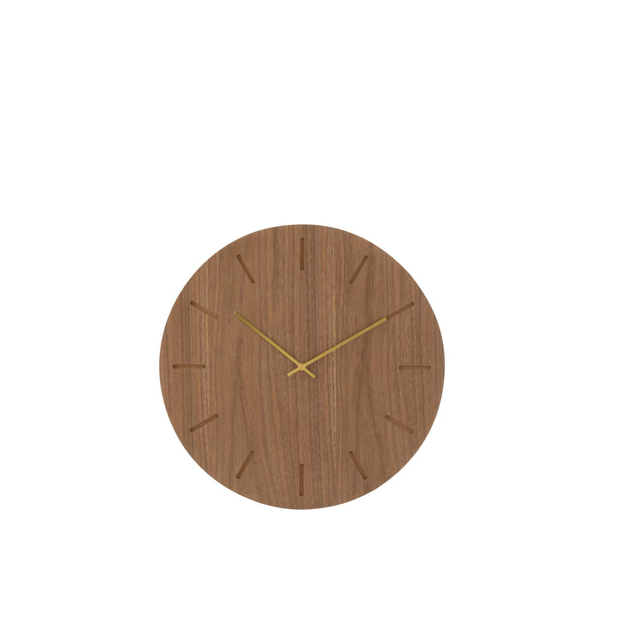 J-Line - Runde Uhr - Holz - Natur - Ø4cm