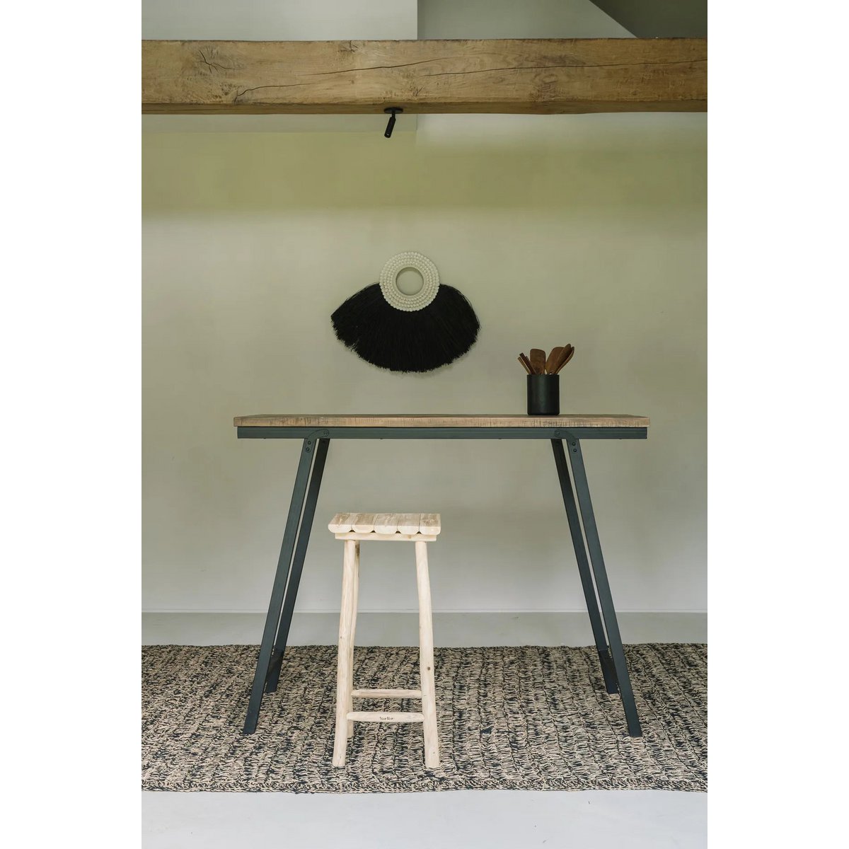 Bazar Bizar - Muurdecoratie 'Shell Alang Alang' (Zwart)