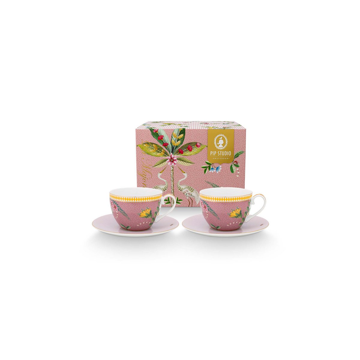 Pip Studio - Set / 2 Kop & Schotels La Majorelle Roze 280ml