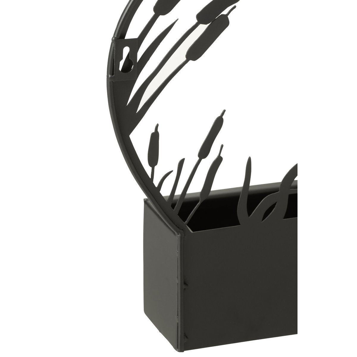 J-Line - Pot de Fleurs Libellule - Métal - Noir - Ø8,00cm