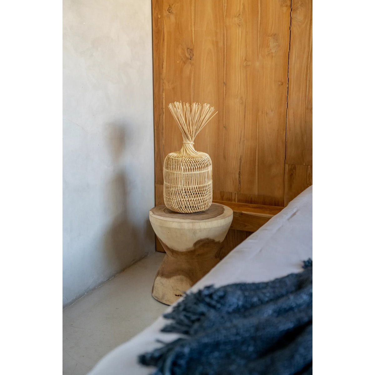 Bazar Bizar - Suspension et lampadaire 'Dumpling' (Naturel, S)