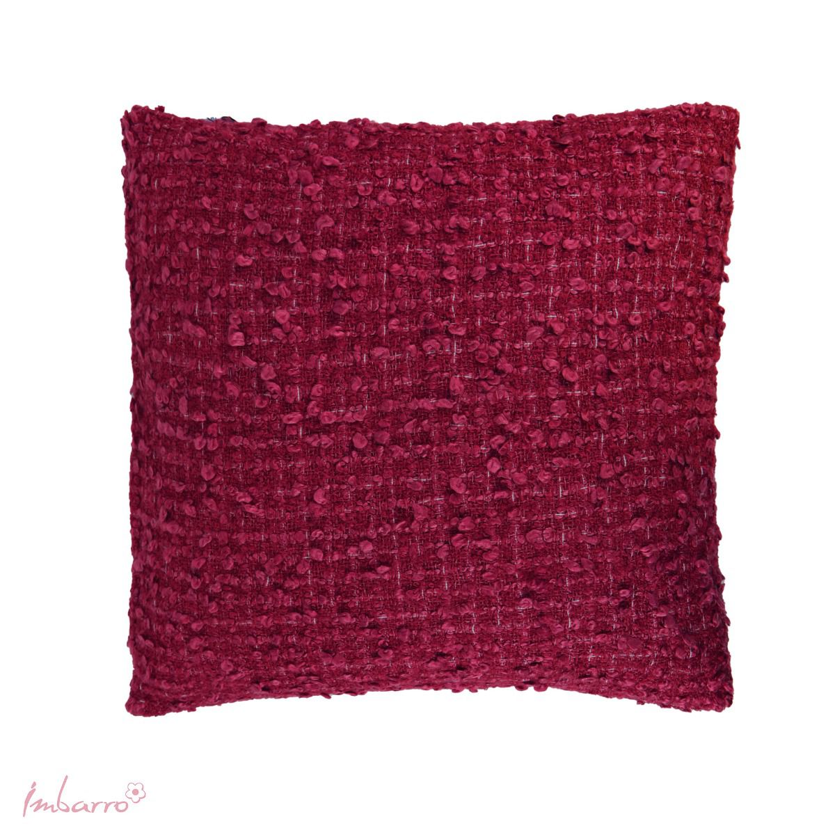 Imbarro - Coussin décoratif 'Aspen' (50x50cm, Magenta)