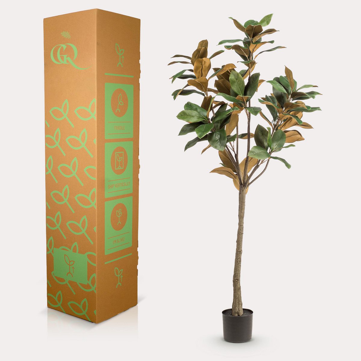 Green boutiQ - Kunstplant - Magnolia Grandiflora  - 150 cm