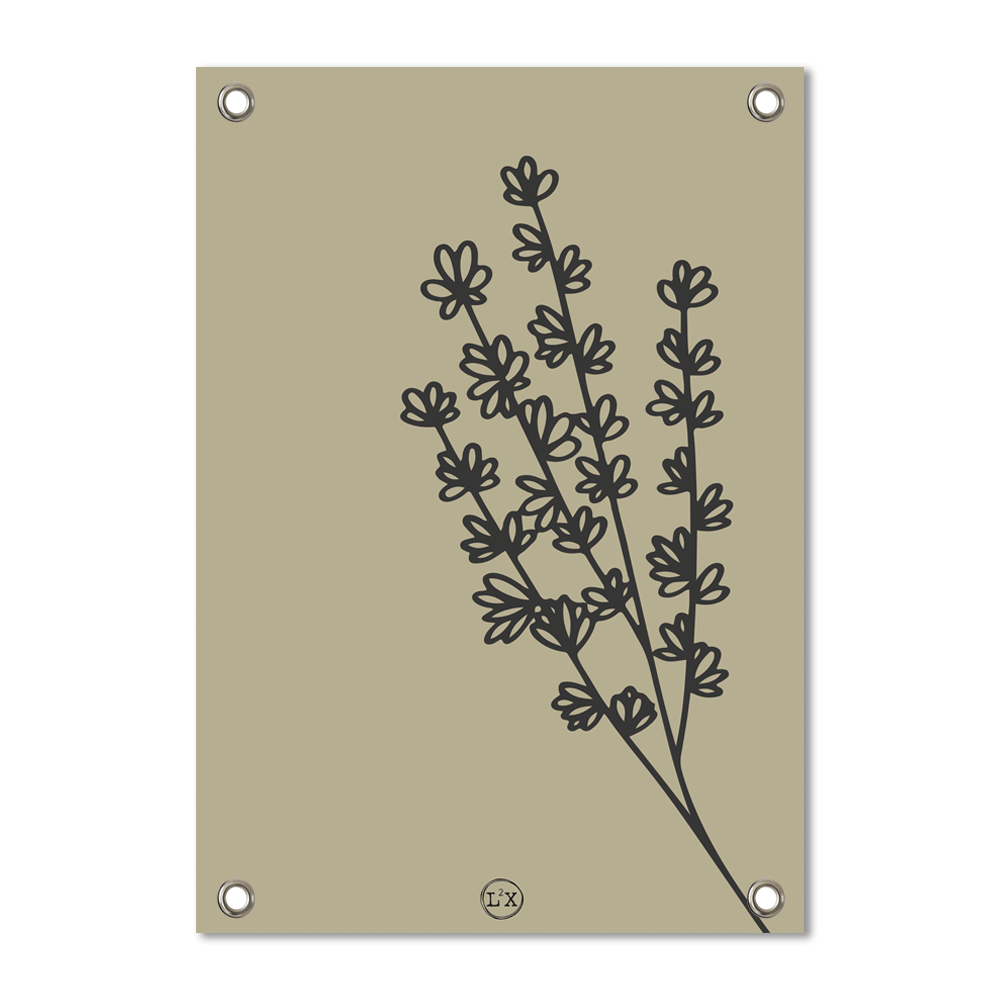 Label2X - Poster de jardin fleur vert