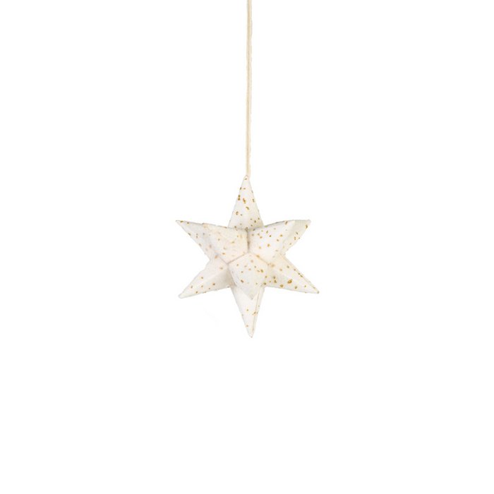 Frau Bloom - 3D Star S cremefarbener/goldener Samt