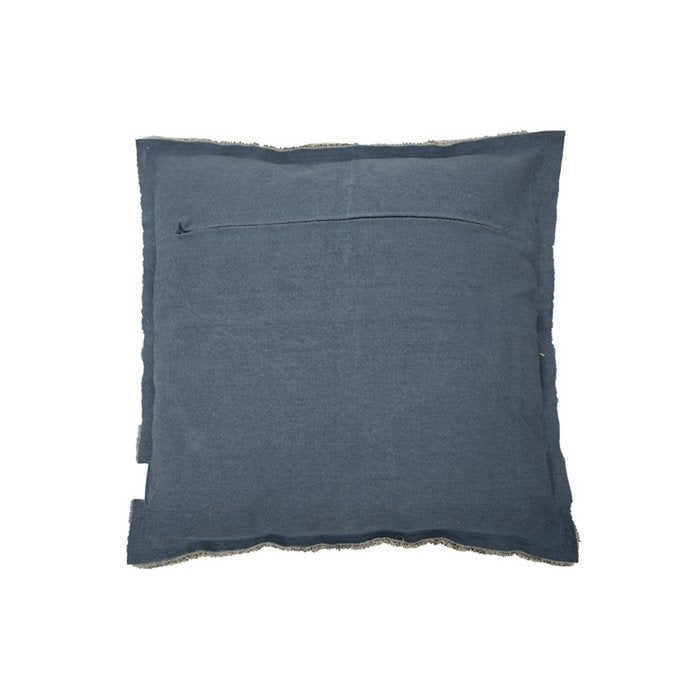 Mme. Bloom - Coussin décoratif 'Porto' (45cm x 45cm, Bleu délavé)