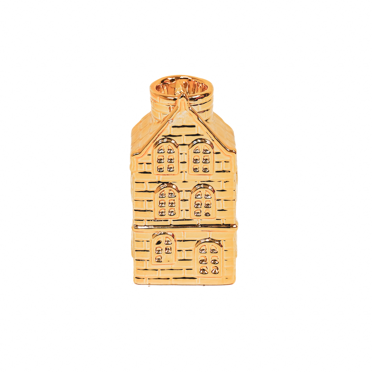 Housevitamin - Kerzenhalter 'House' (6cm x 5,5cm x 11cm, Gold)