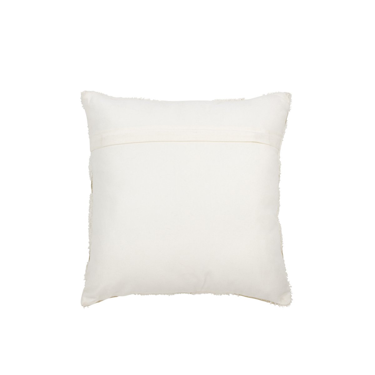 J-Line - Coussin Foil Print - Coton - Blanc/Or