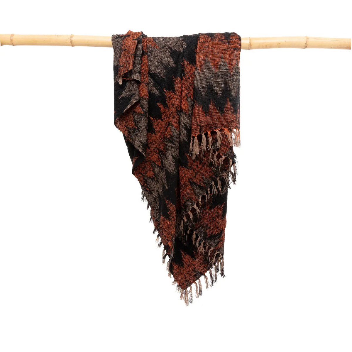 Bazar Bizar - Plaid 'S'il vous Plaid' (Noir Orange)