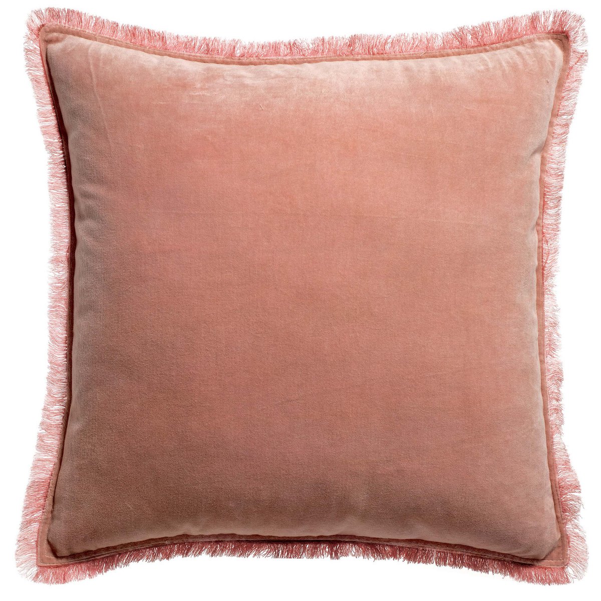 VIVARAISE - Coussin uni Fara Rose 45 x 45