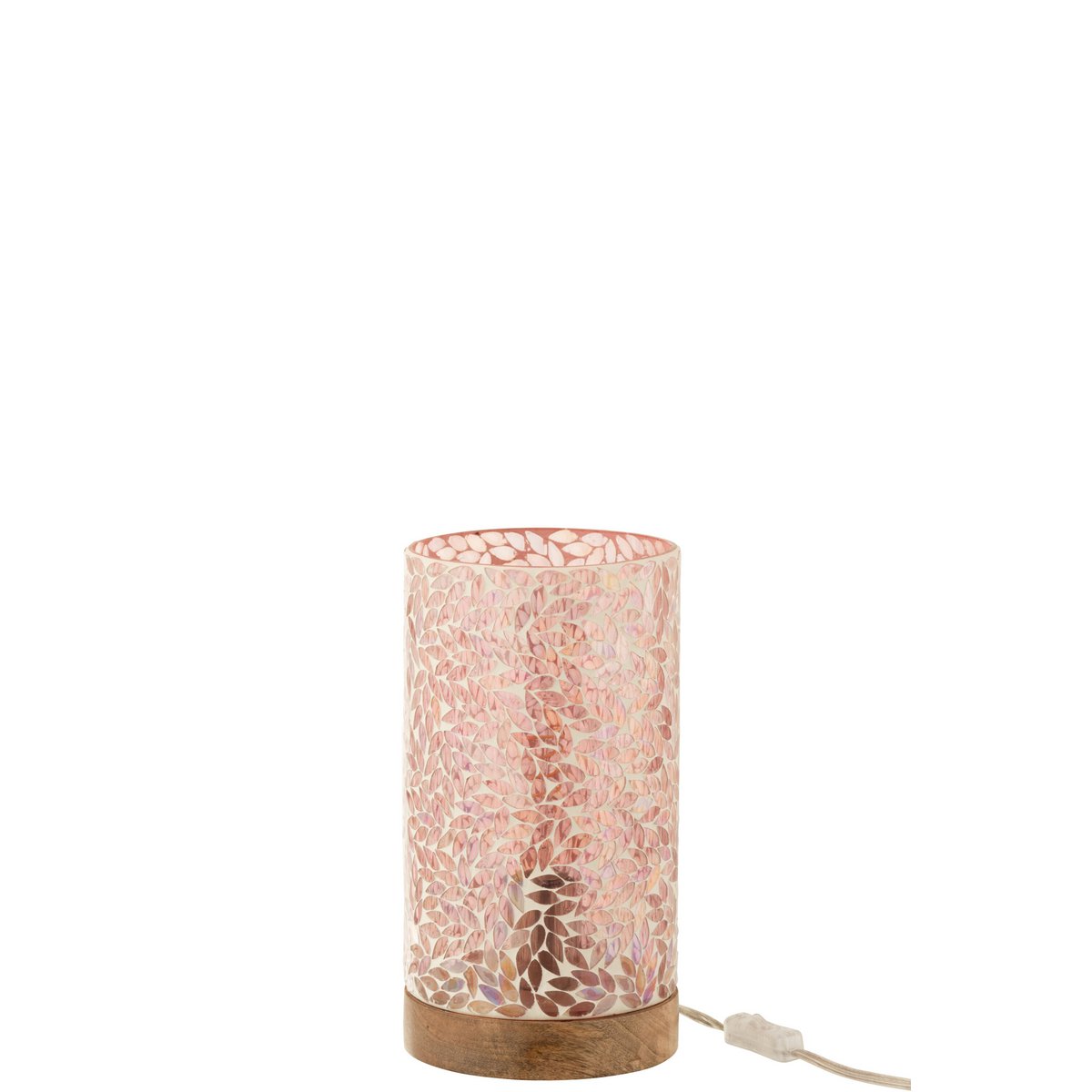 J-Line - Lampe de table Mosaic - Verre - Rose - Petit